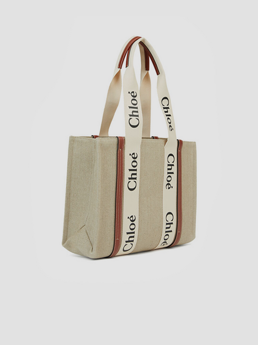 Woody tote bag in linen